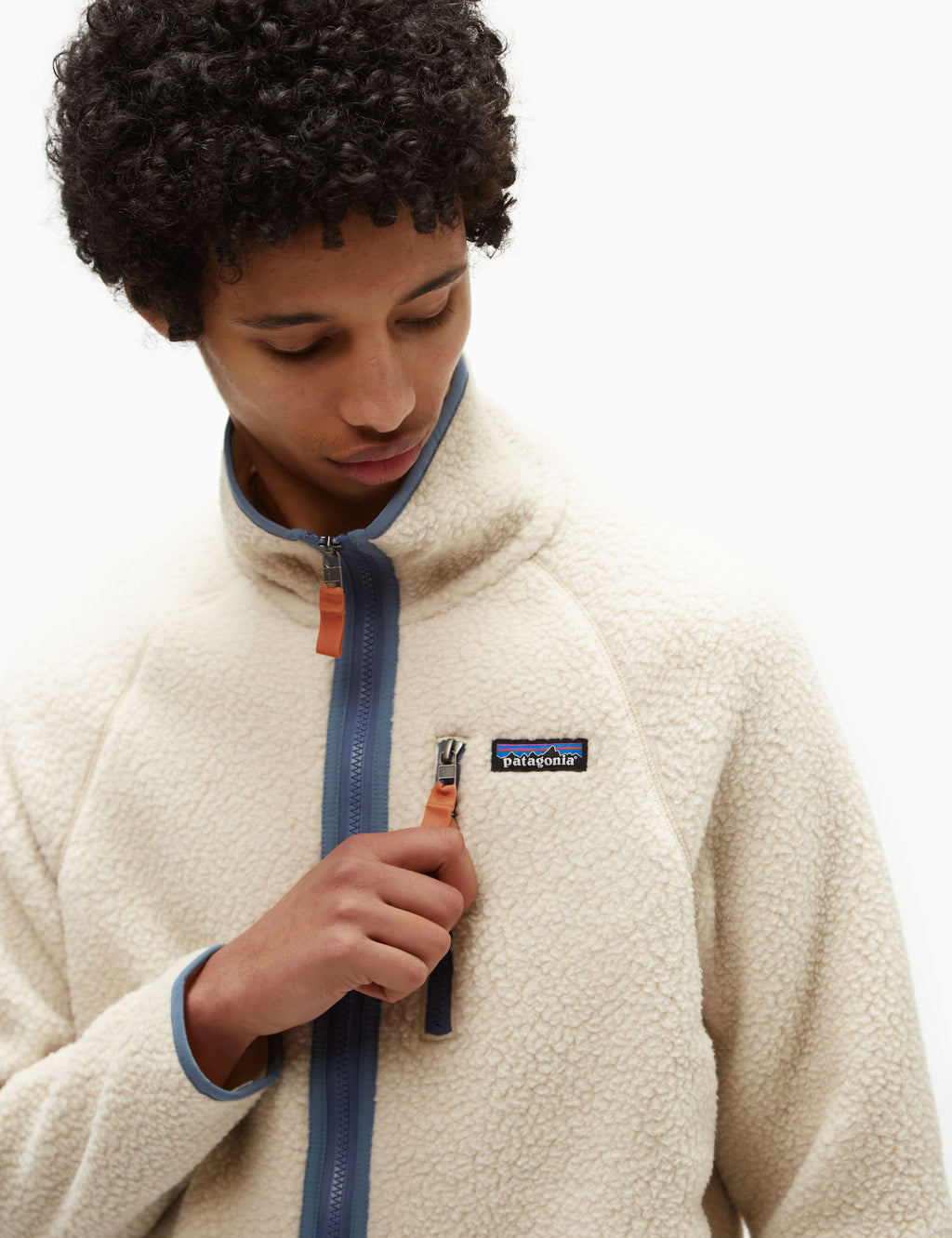 Patagonia Retro Pile Jacket Dark Natural/Utility Blue Urban Excess URBAN EXCESS