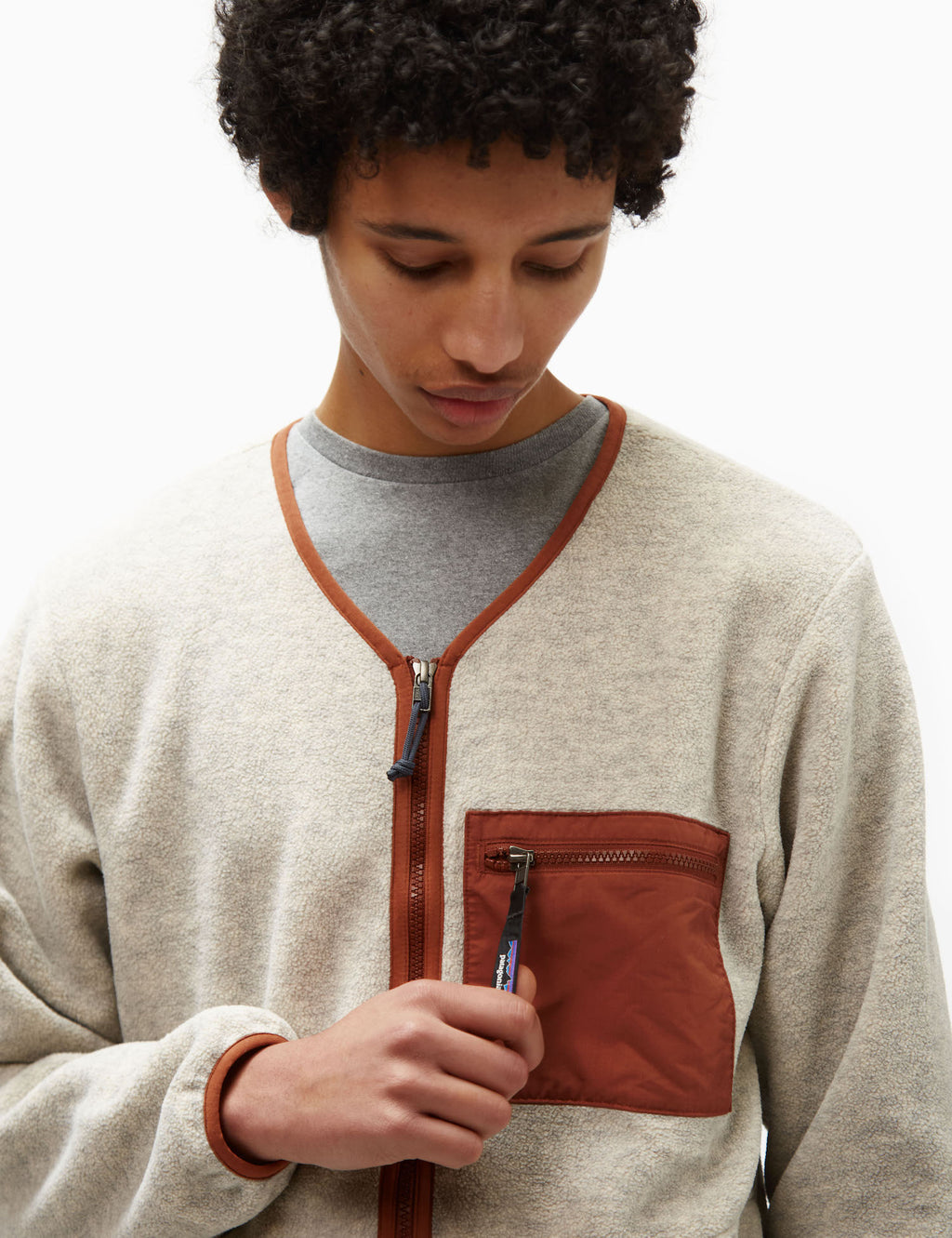 Patagonia Synch Fleece Cardigan - Oatmeal Heather | Urban Excess