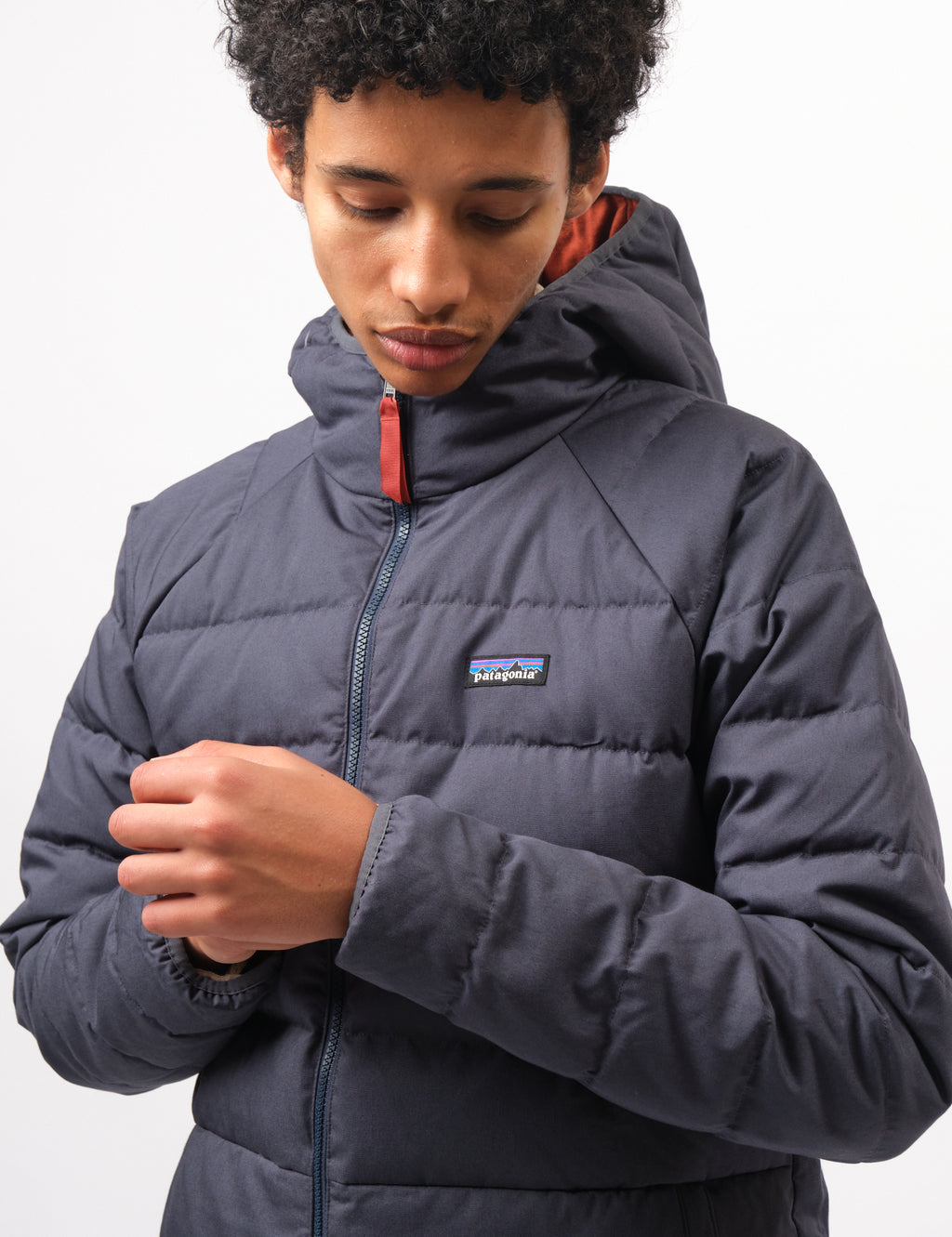 Patagonia Cotton Down Jacket - Smolder Blue | Urban Excess