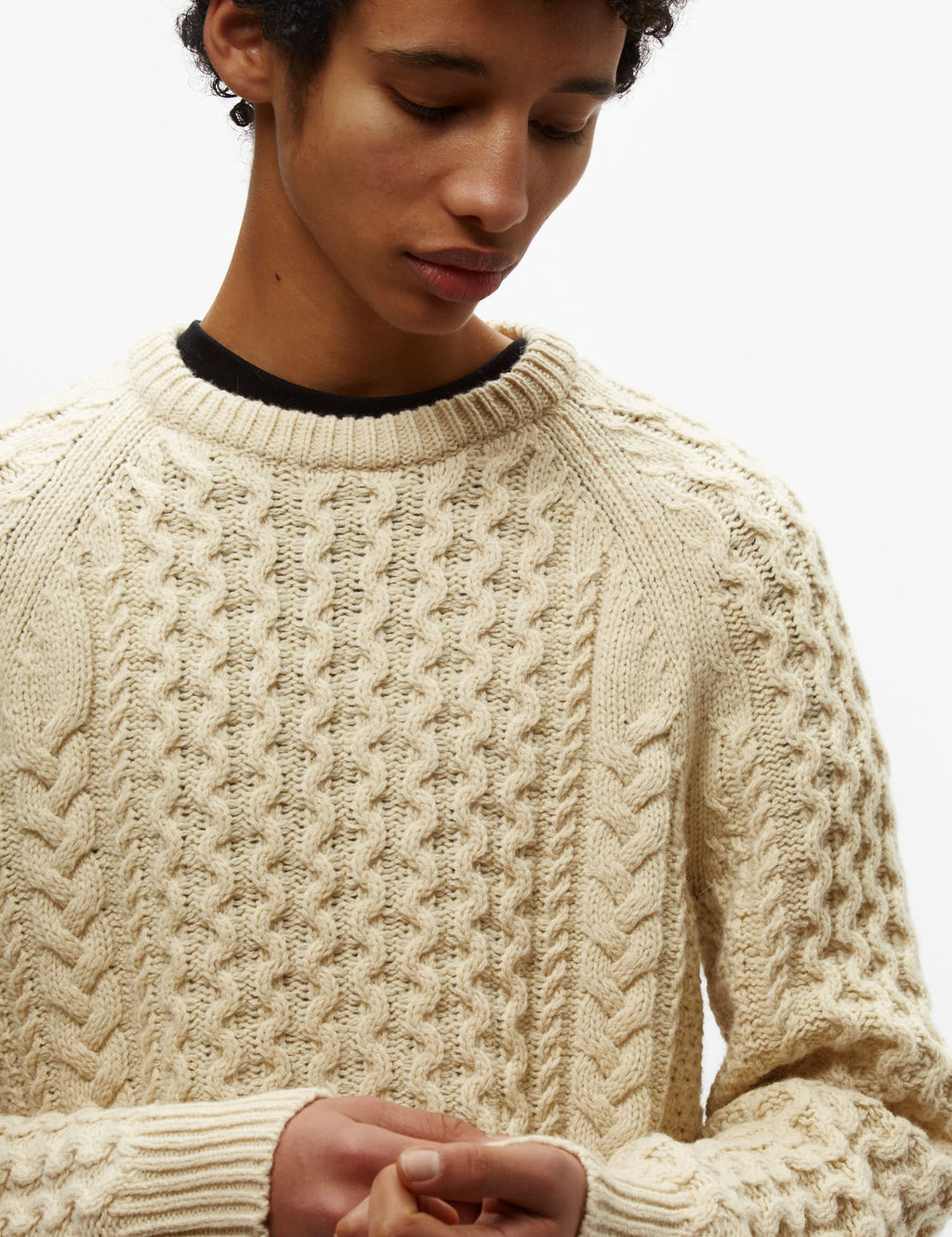 Patagonia Knit sweater beige × brown L Patagonia Knit sweater beige × brown L