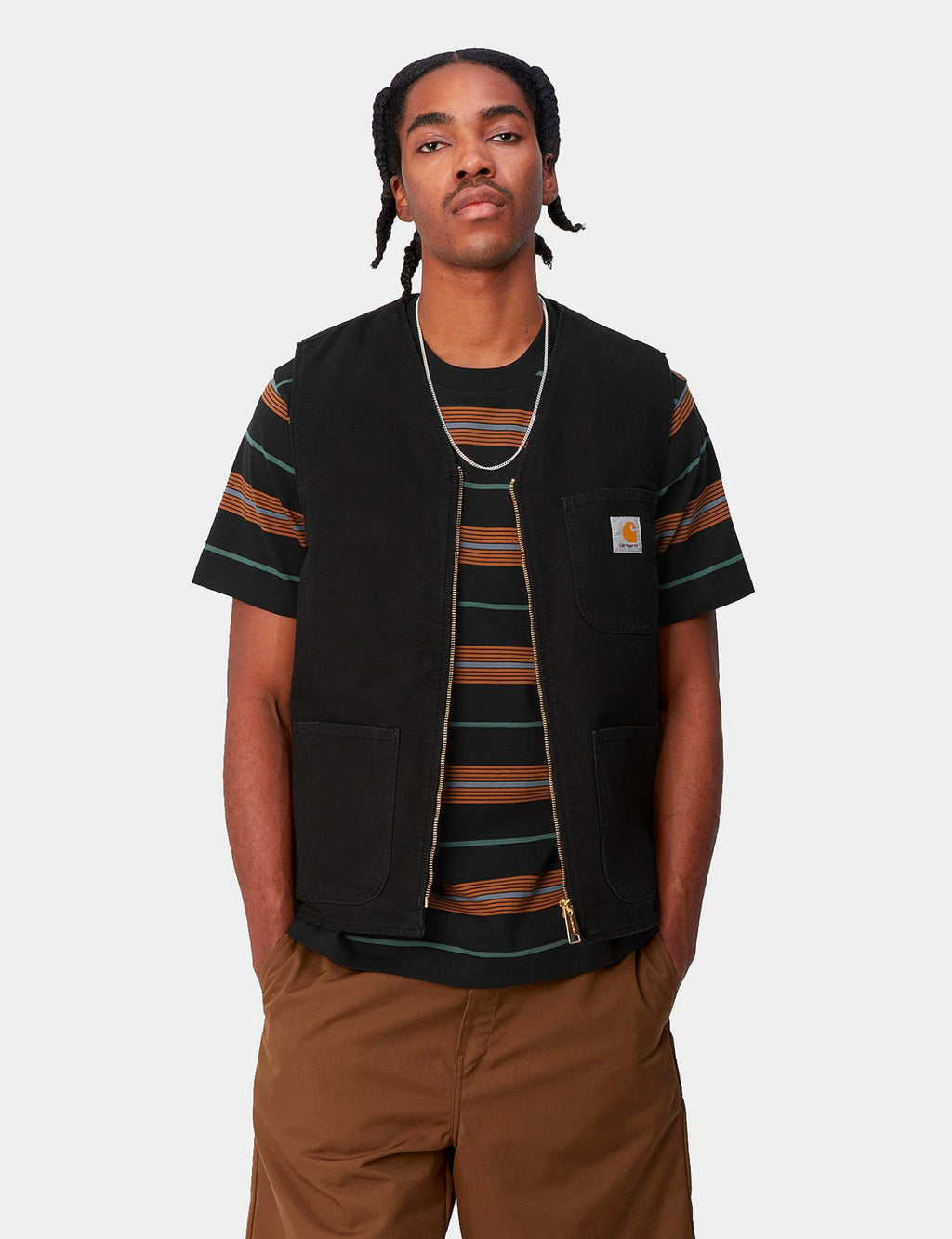 Carhartt WIP Arbor Vest Black Aged Canvas Urban Excess