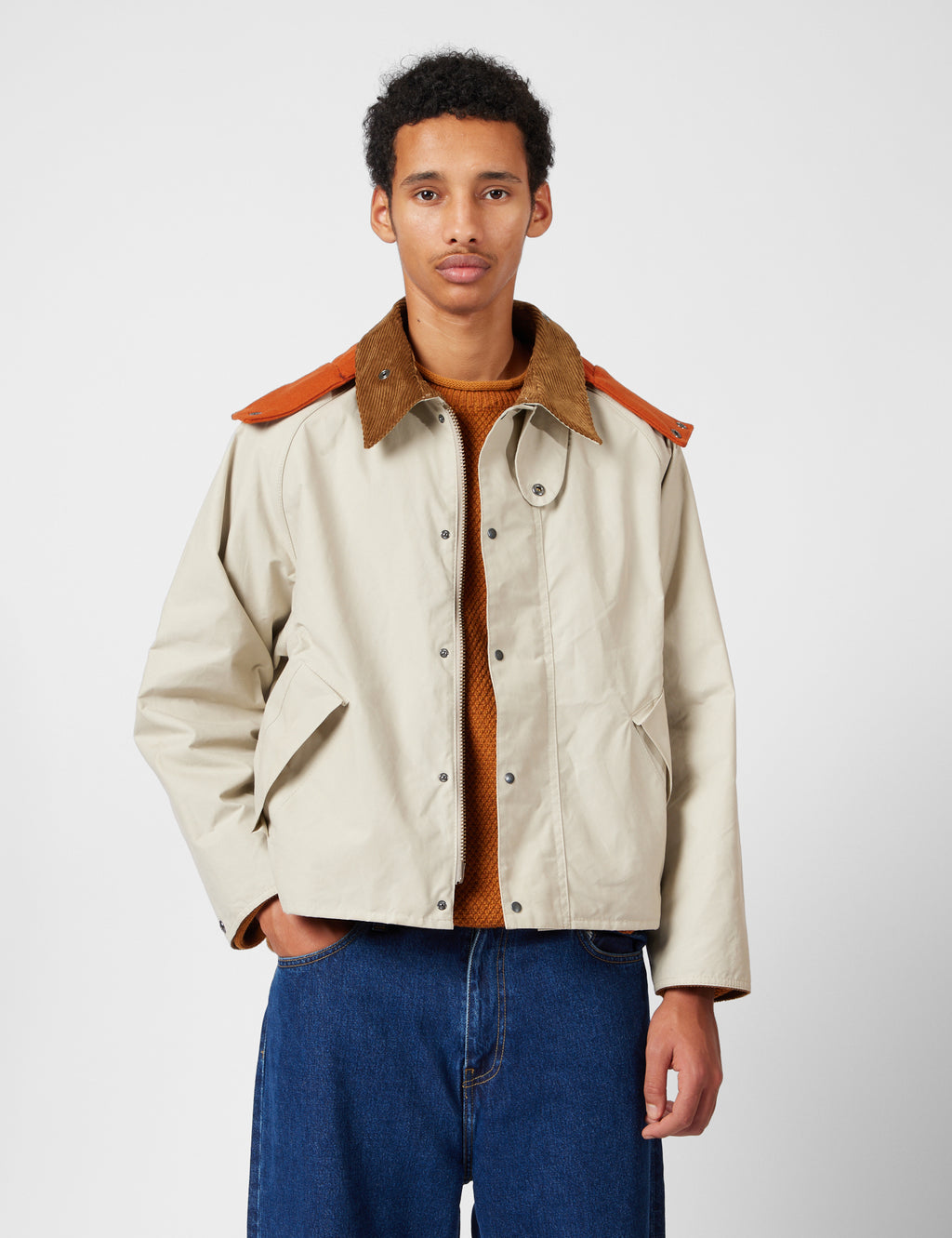 Barbour x Kaptain Sunshine Short Cruiser Jacket - Clay | Urban