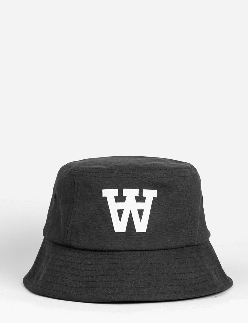 Wood Wood AA Logo Bucket Hat - Black