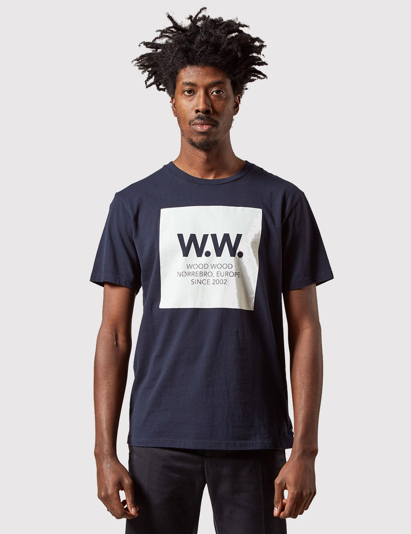 Wood Wood WW Square T-Shirt - Total Eclipse