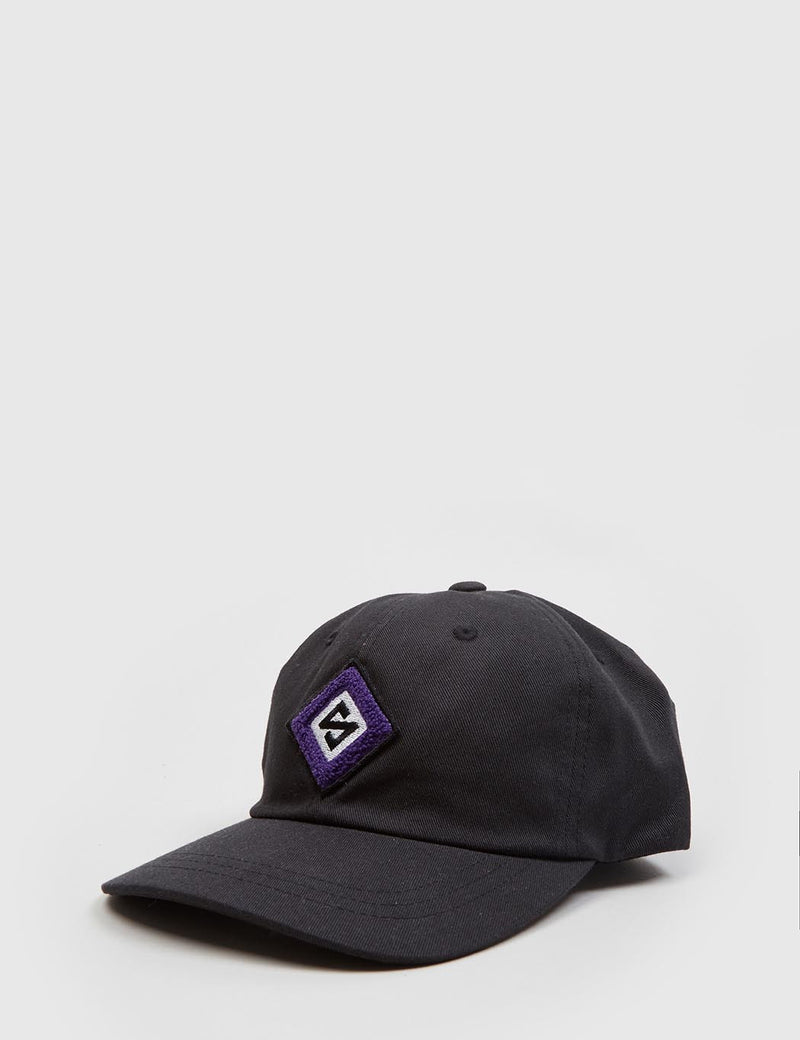 Stussy Diamond Chenille S Logo Cap - Black