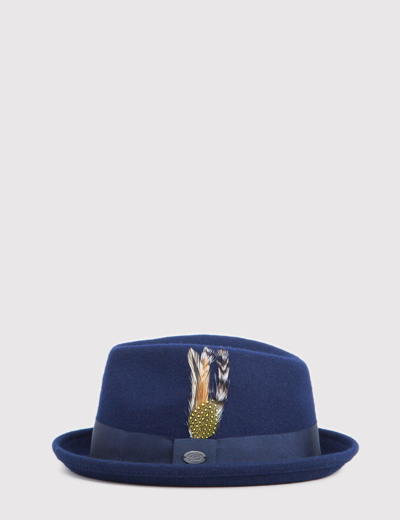 Bailey Cloyd Trilby Hat - Navy Blue