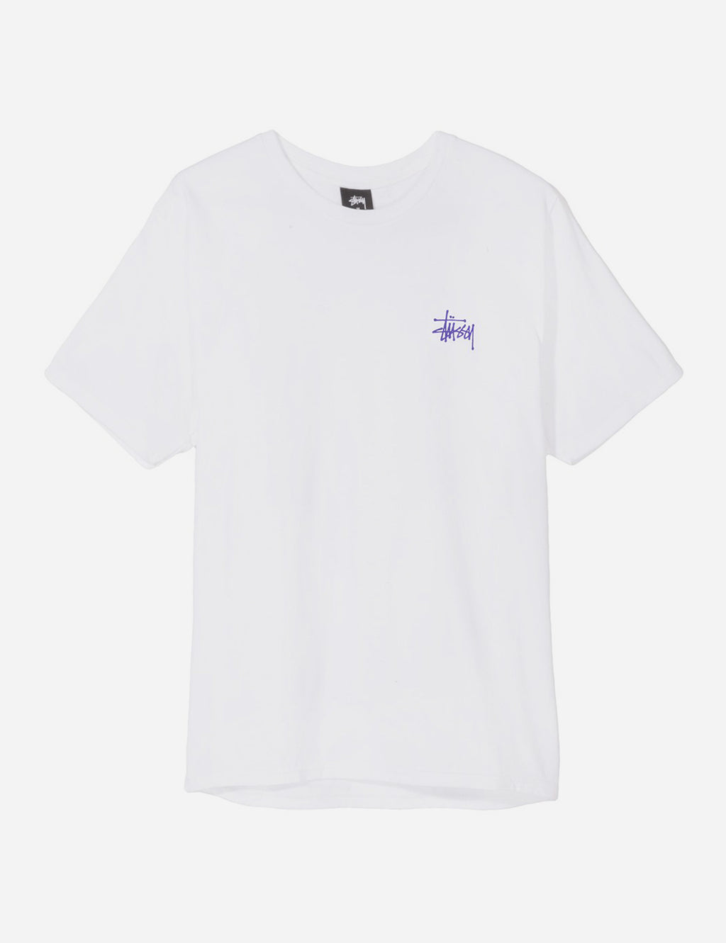 Stussy Basic LogoTシャツ-ホワイト/パープル|URBAN EXCESS。