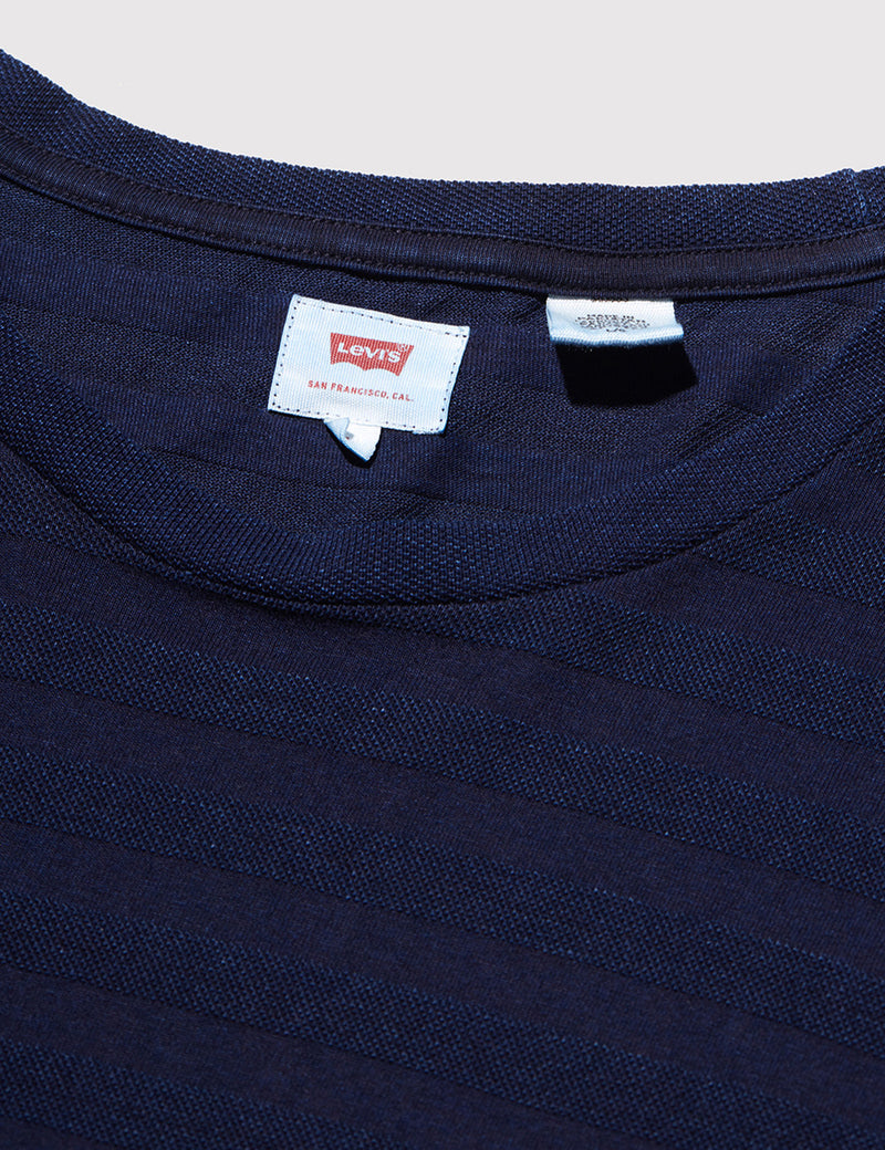 Levis Sunrise Striped Pocket T-Shirt - Indigo