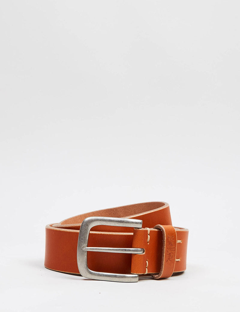 Levis Heavy Leather Premium Belt - Light Brown
