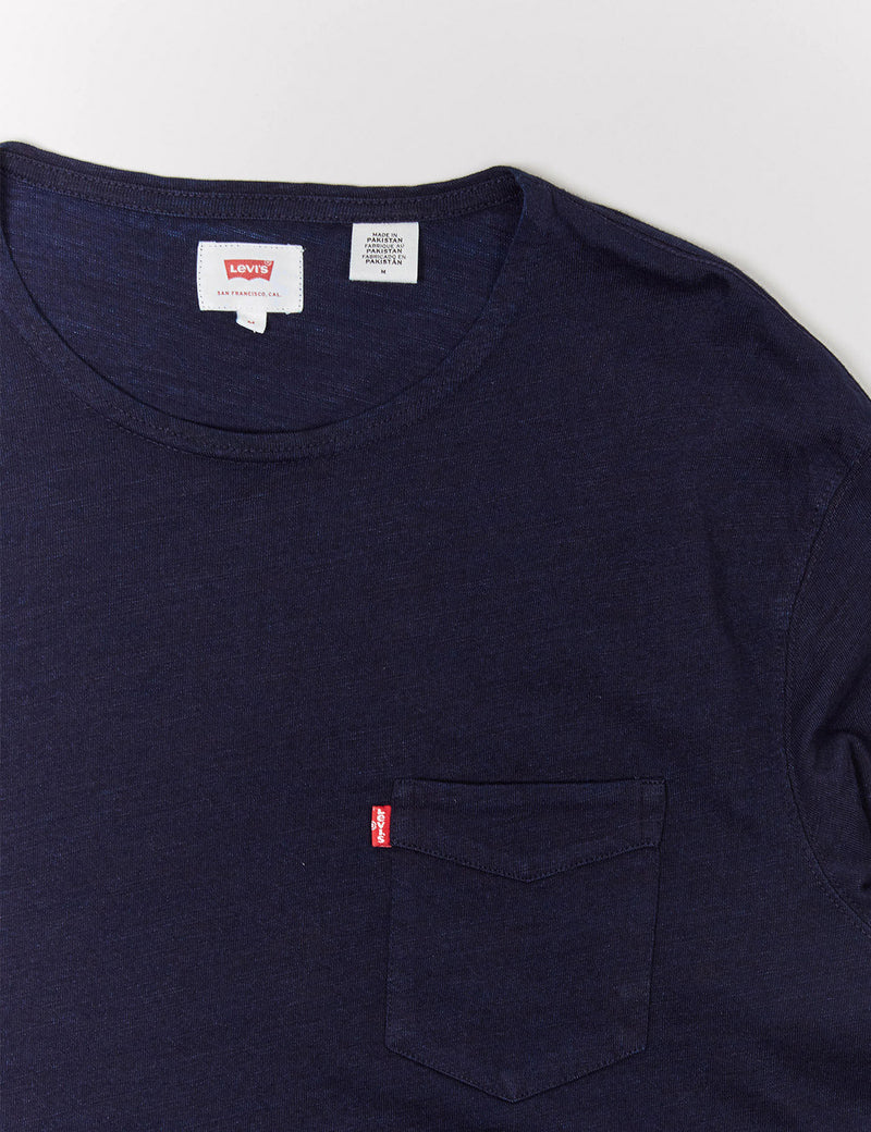 Levis Sunset Pocket Long Sleeve T-Shirt - Indigo Blue