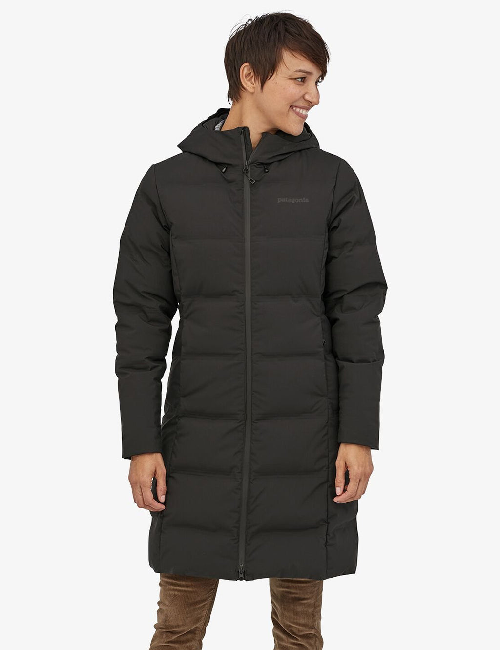 レディースPatagoniaジャクソングレイシャーパーカジャケット-ブラック