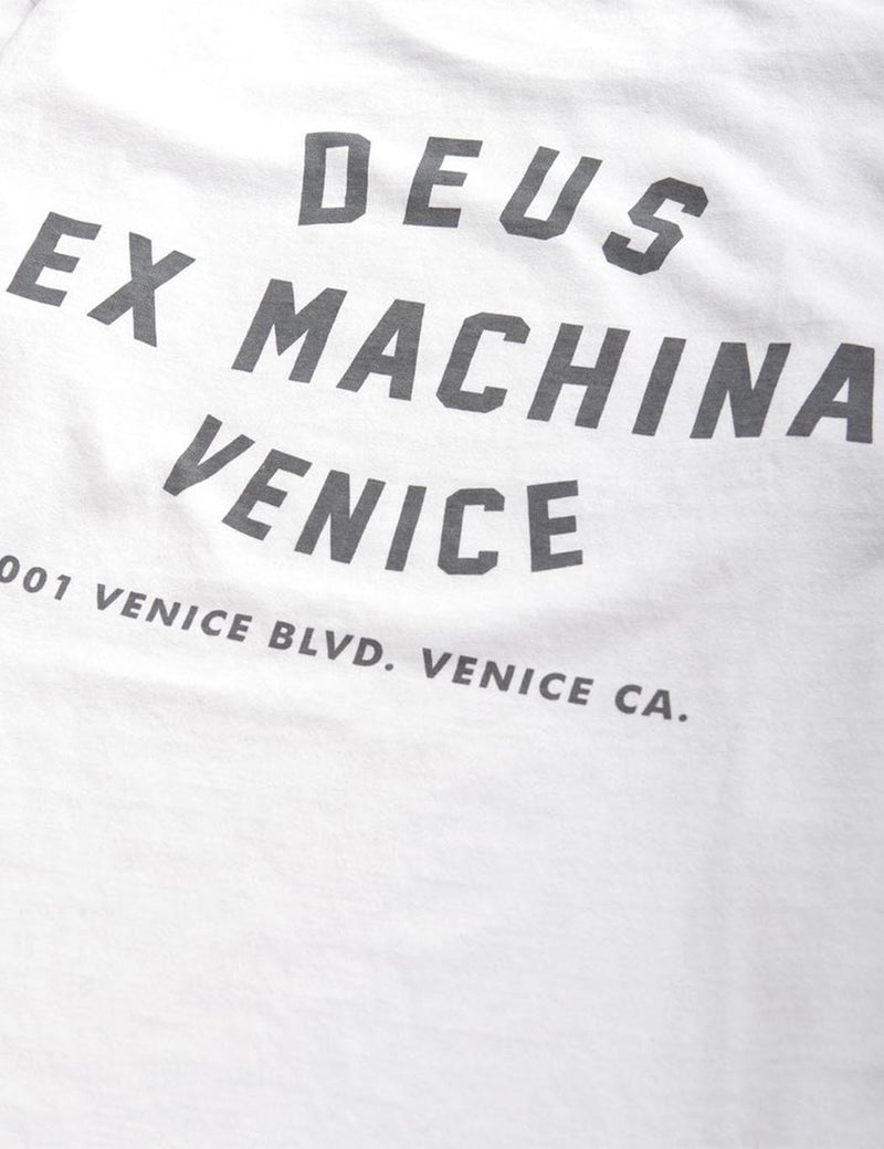 Deus Ex Machina Long Sleeve Venice LA T-shirt - White