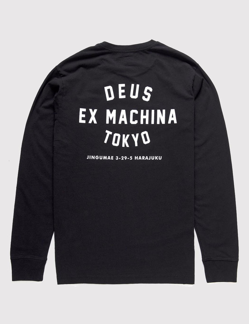 Deus Ex Machina Long Sleeve Tokyo T-shirt - Black