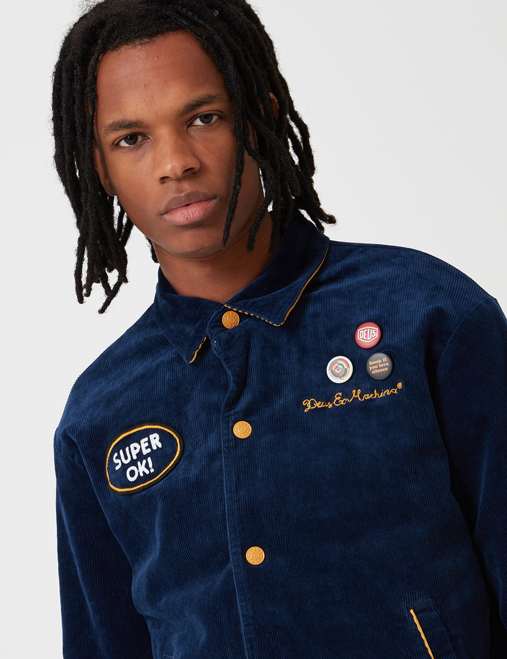 Deus Ex Machina Team Cord Bomber Jacket Golden URBAN EXCESS