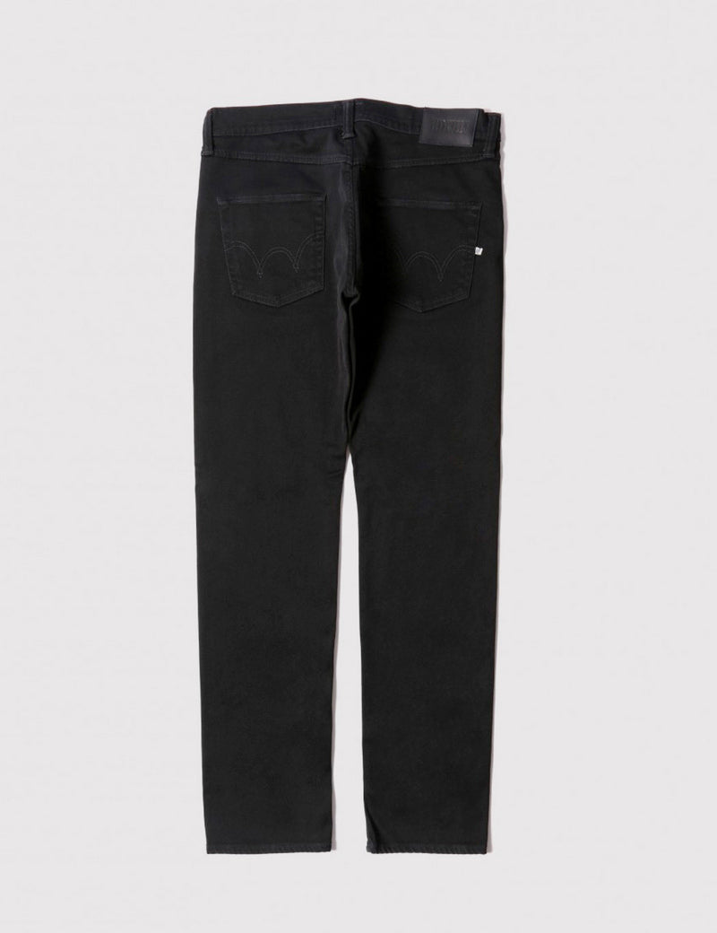 Edwin ED-55 CS Ink Black 11oz Jeans SS16 (Relax Tapered) - Black Rinsed