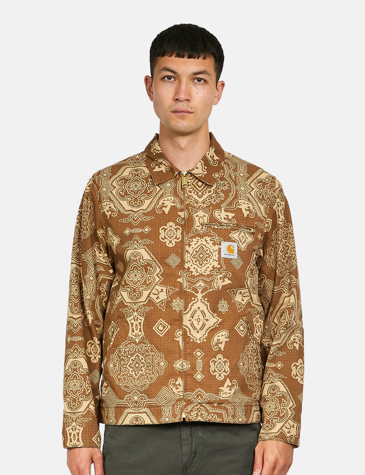 Carhartt WIP Detroit Verse Print Jacket Hamilton Brown