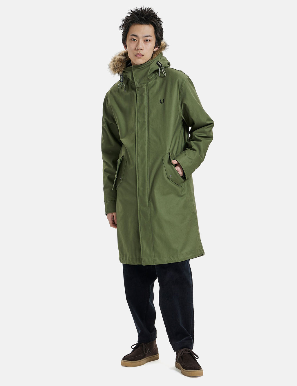 Fred Perry Zip-in Liner Parka - Parka Green I Urban Excess