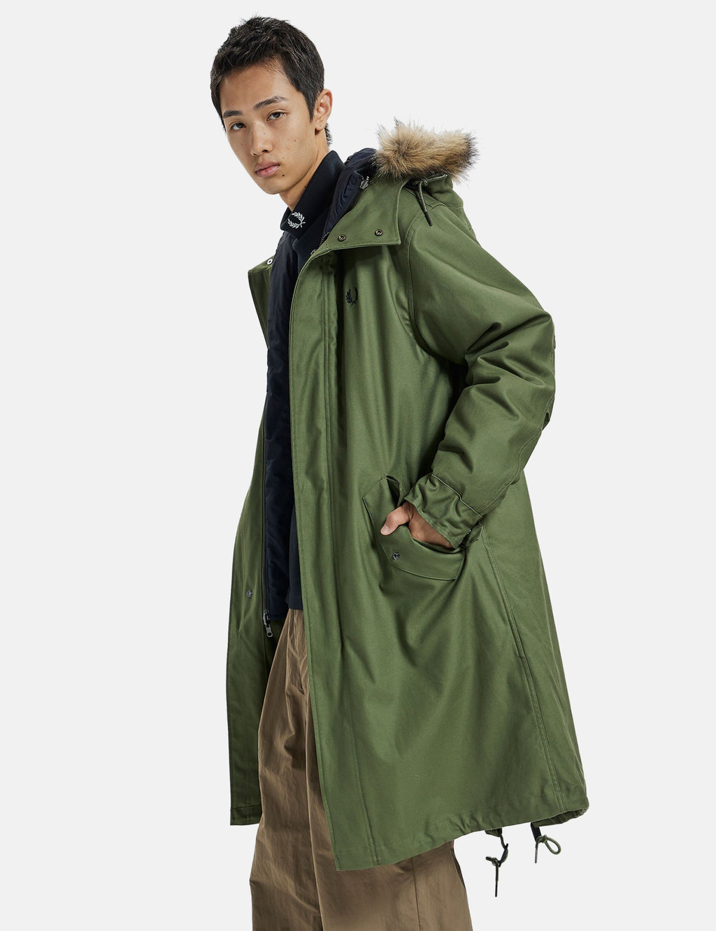 Fred Perry Zip-in Liner Parka - Parka Green