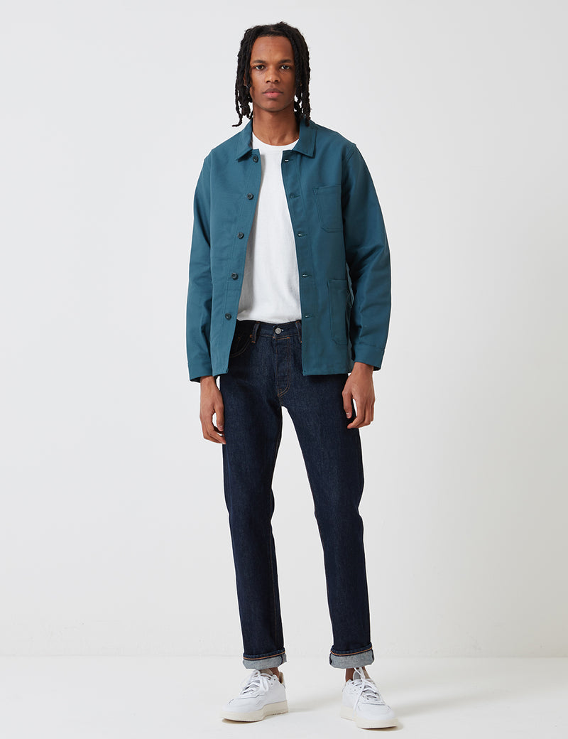 Le Laboureur Cotton Drill Work Jacket - Teal Green