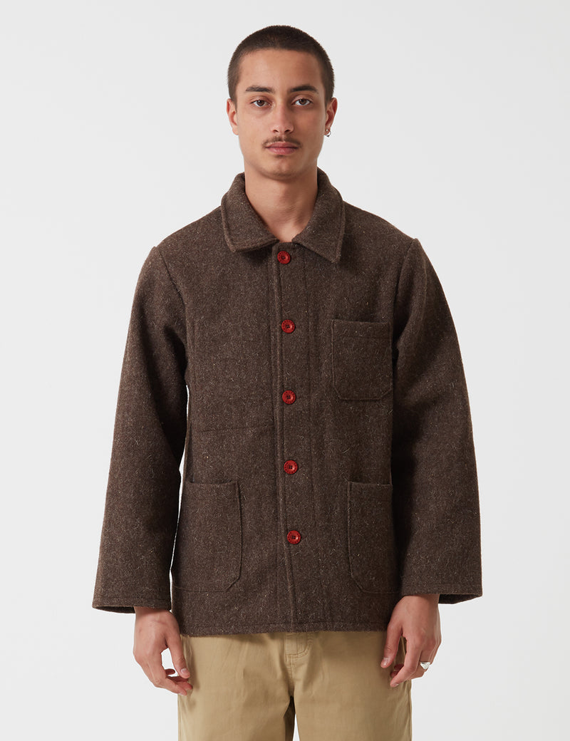 Le Laboureur Wool Work Jacket - Brown