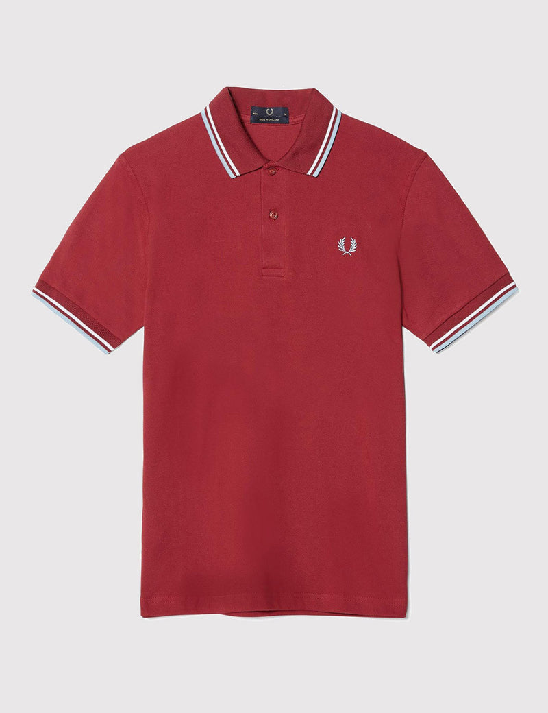 Fred Perry Twin Tipped Polo Shirt - Maroon