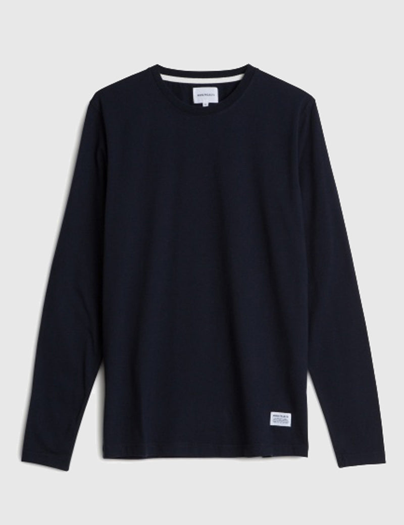 Norse Projects Niels Basic Long Sleeve T-Shirt - Navy