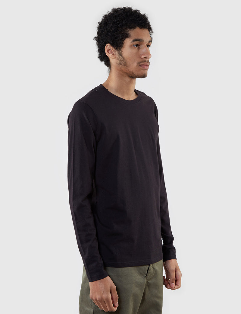 Norse Projects Niels Basic Long Sleeve T-Shirt - Black