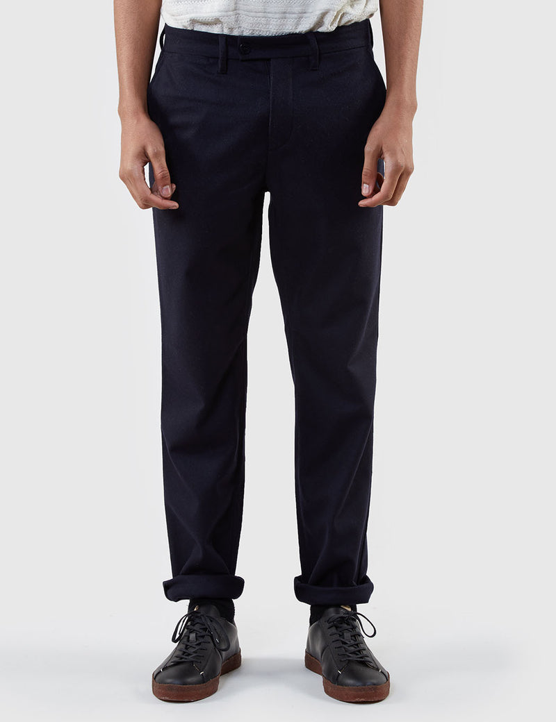 Norse Projects Thomas Light Wool Trousers (Slim) - Dark Navy