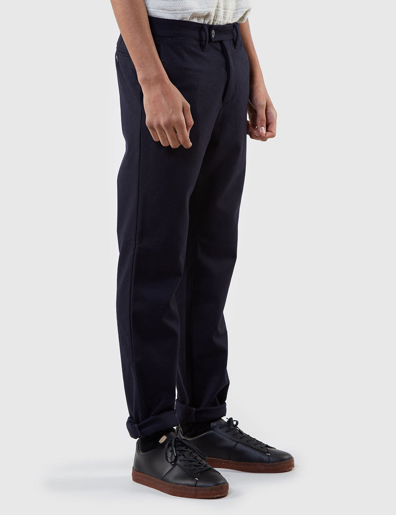 Norse Projects Thomas Light Wool Trousers (Slim) - Dark Navy