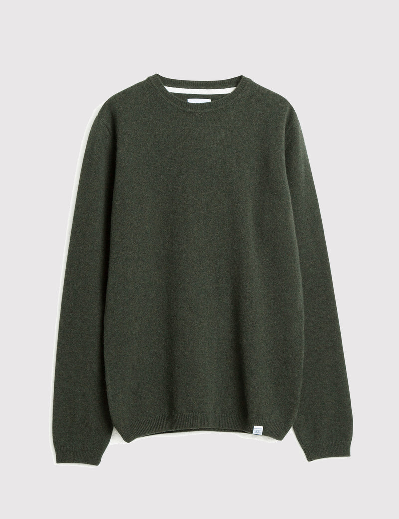 Norse Projects Sigfred Lambswool Jumper - Rosin Green
