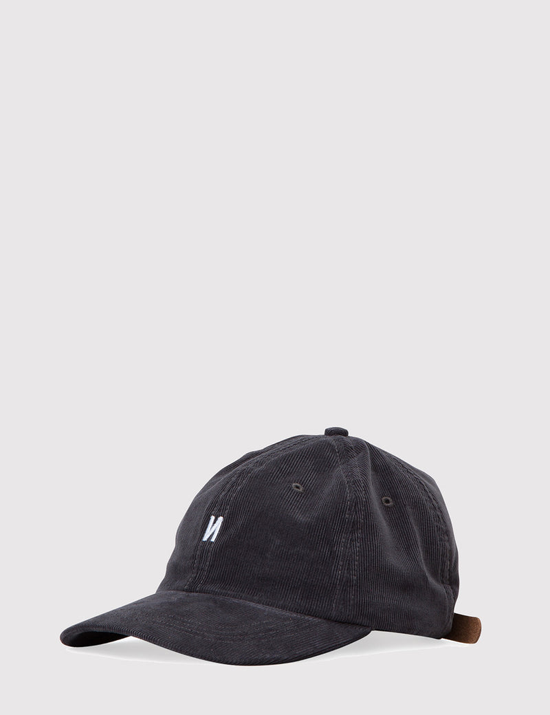 Norse Projects Norse Corduroy Sports Cap - Charcoal