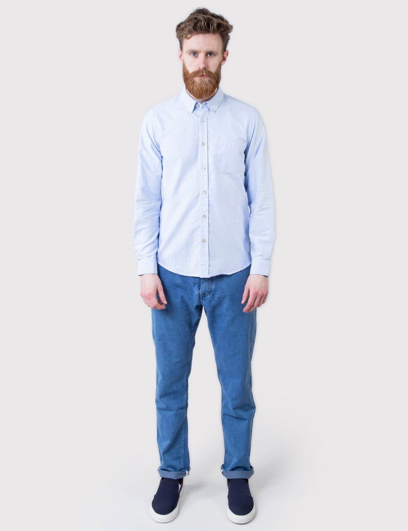 Portuguese Flannel Videira Shirt - Light Blue