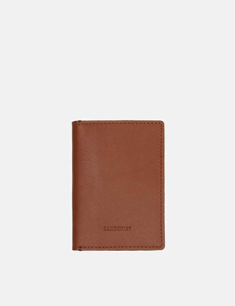 Sandqvist Dow Slim Bi-Fold Wallet (Leather) - Cognac Brown