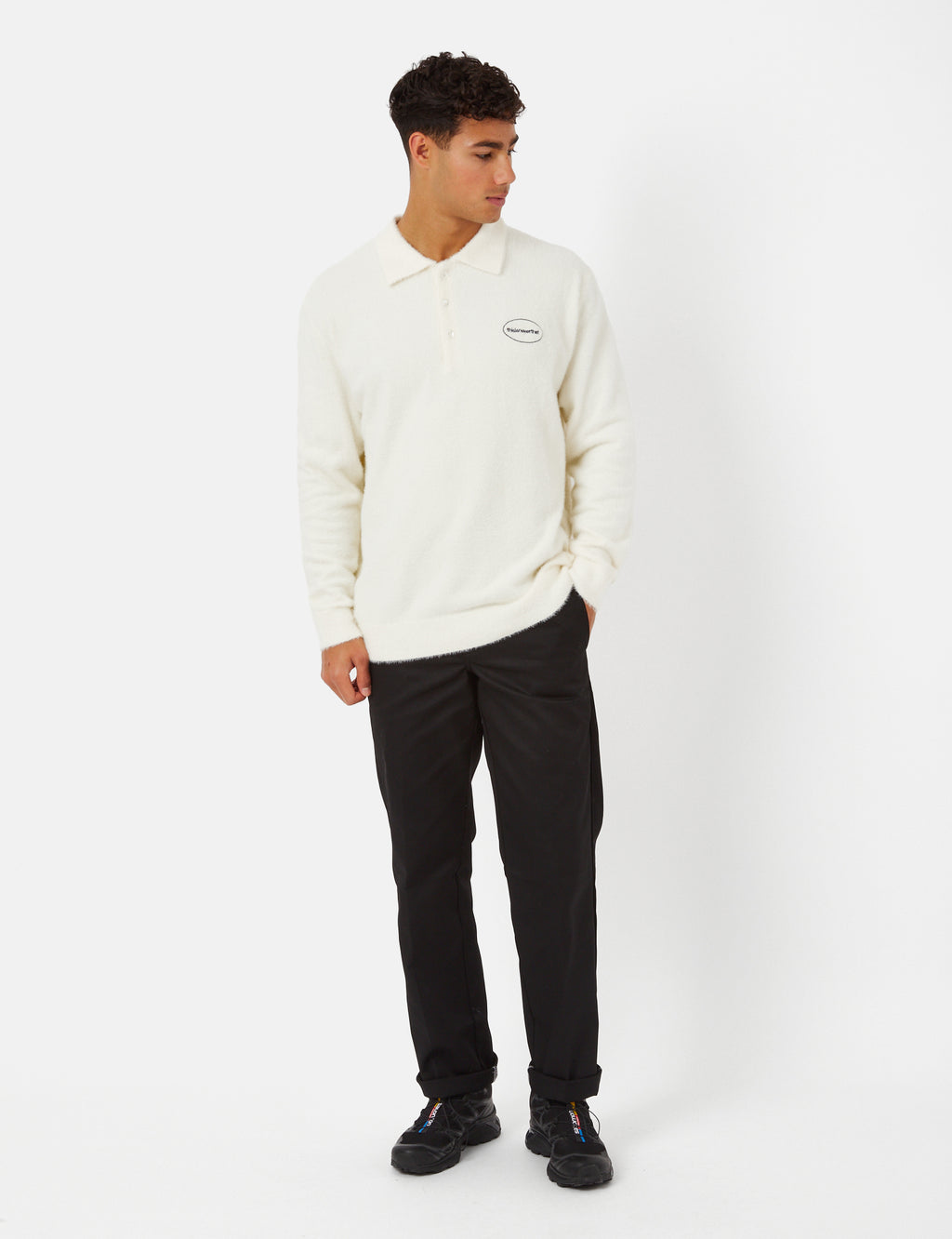 Thisisneverthat E/TLogo Shaggy Polo Ivory White I Urban Excess