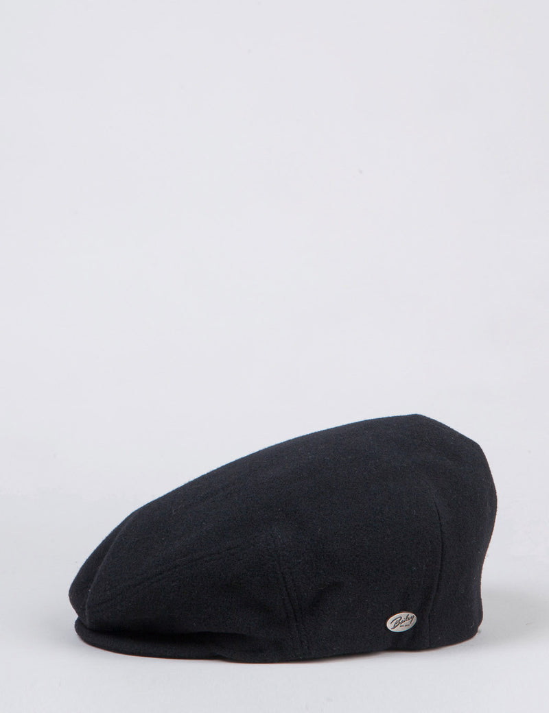 Bailey Lord Solid Ivy Flat Cap - Black
