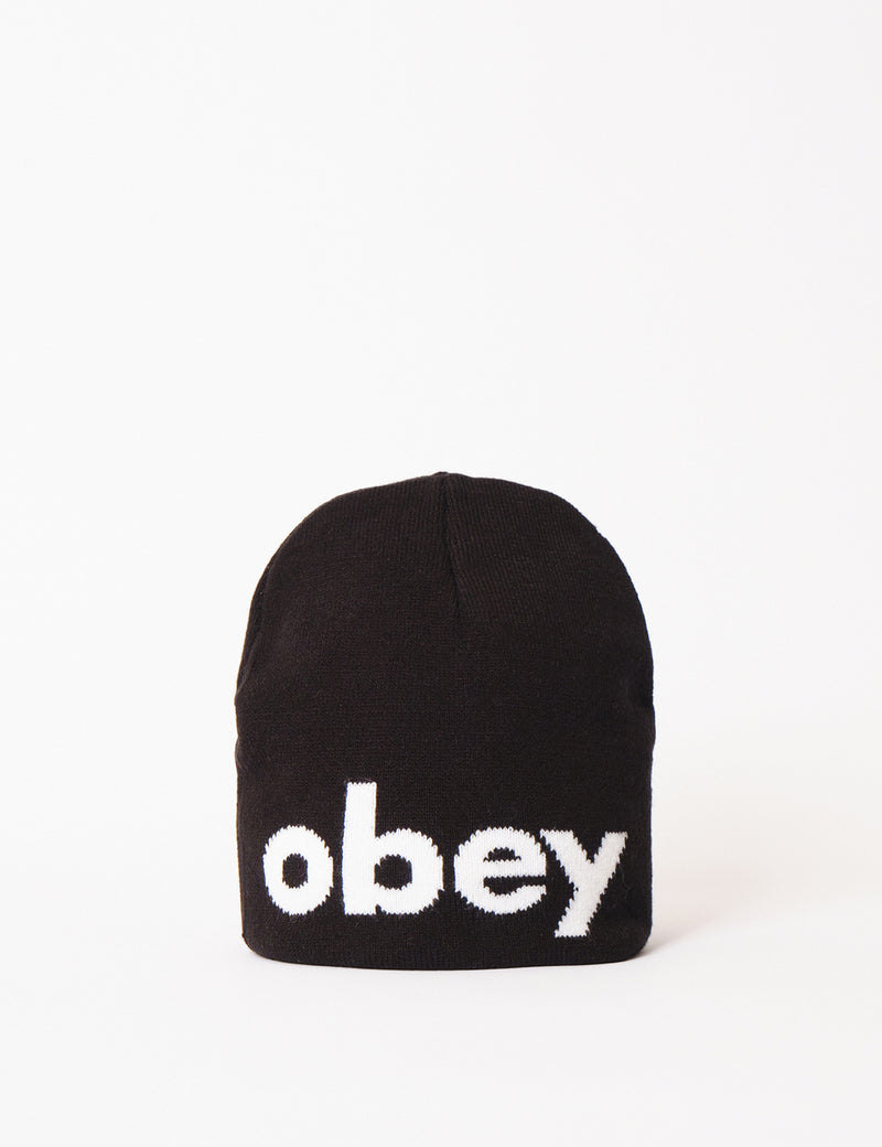 Obey Lowercase Beanie Hat - Black