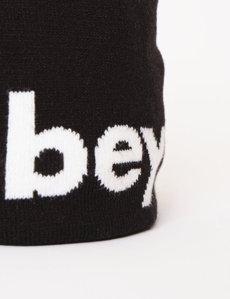 Obey Lowercase Beanie Hat - Black