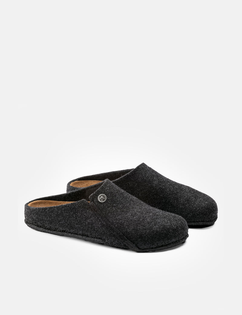 Birkenstock Womens Zermatt Wool Felt Slippers (Narrow) - Anthracite Grey