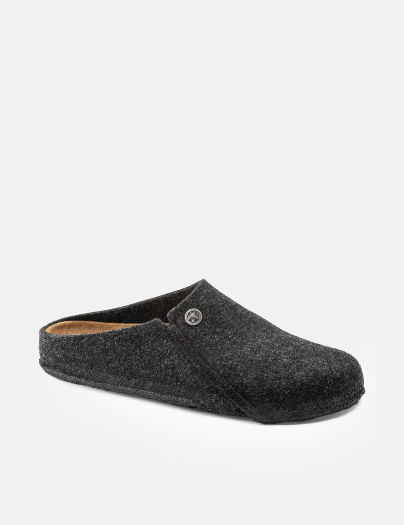 Birkenstock Womens Zermatt Wool Felt Slippers (Narrow) - Anthracite Grey