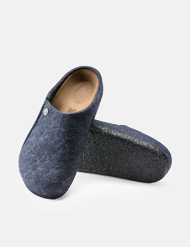 Birkenstock Zermatt Felt Slippers (Regular) - Dark Blue