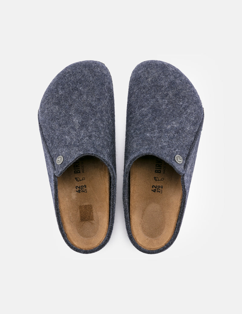 Birkenstock Zermatt Felt Slippers (Regular) - Dark Blue