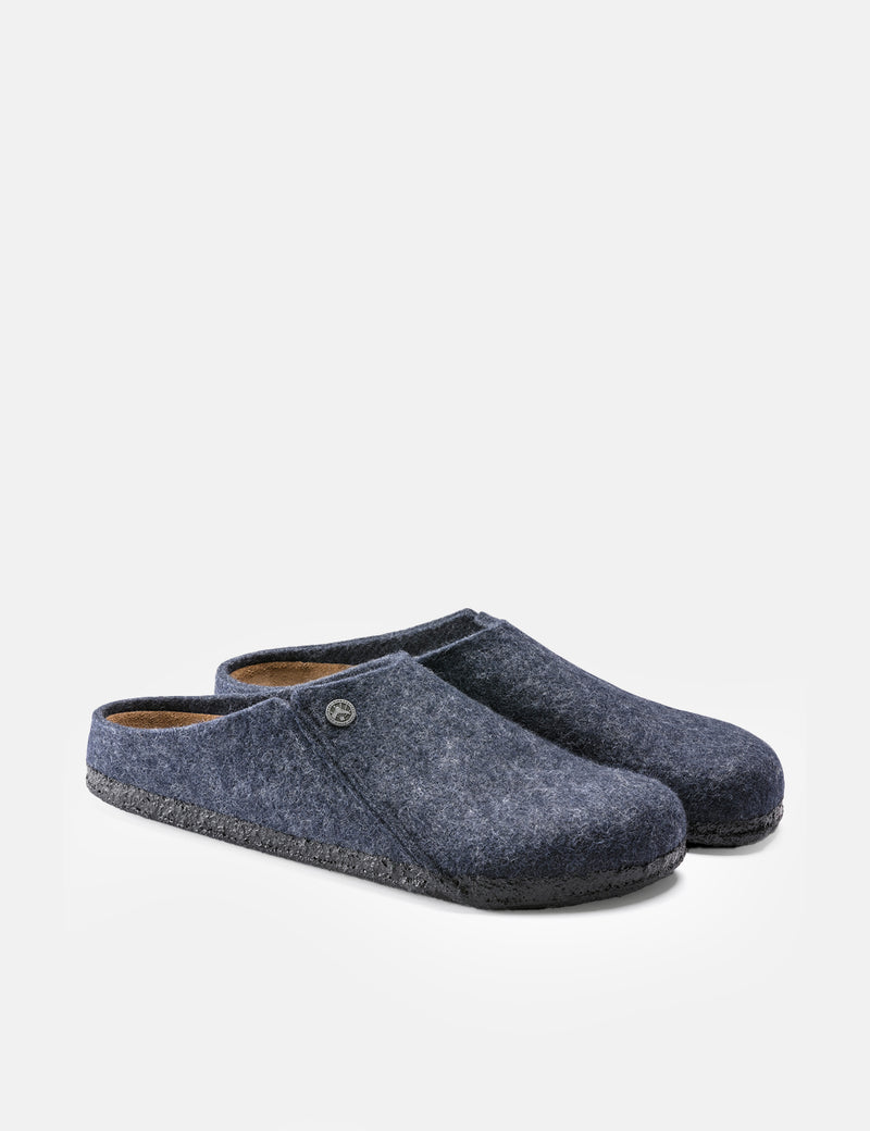 Birkenstock Zermatt Felt Slippers (Regular) - Dark Blue