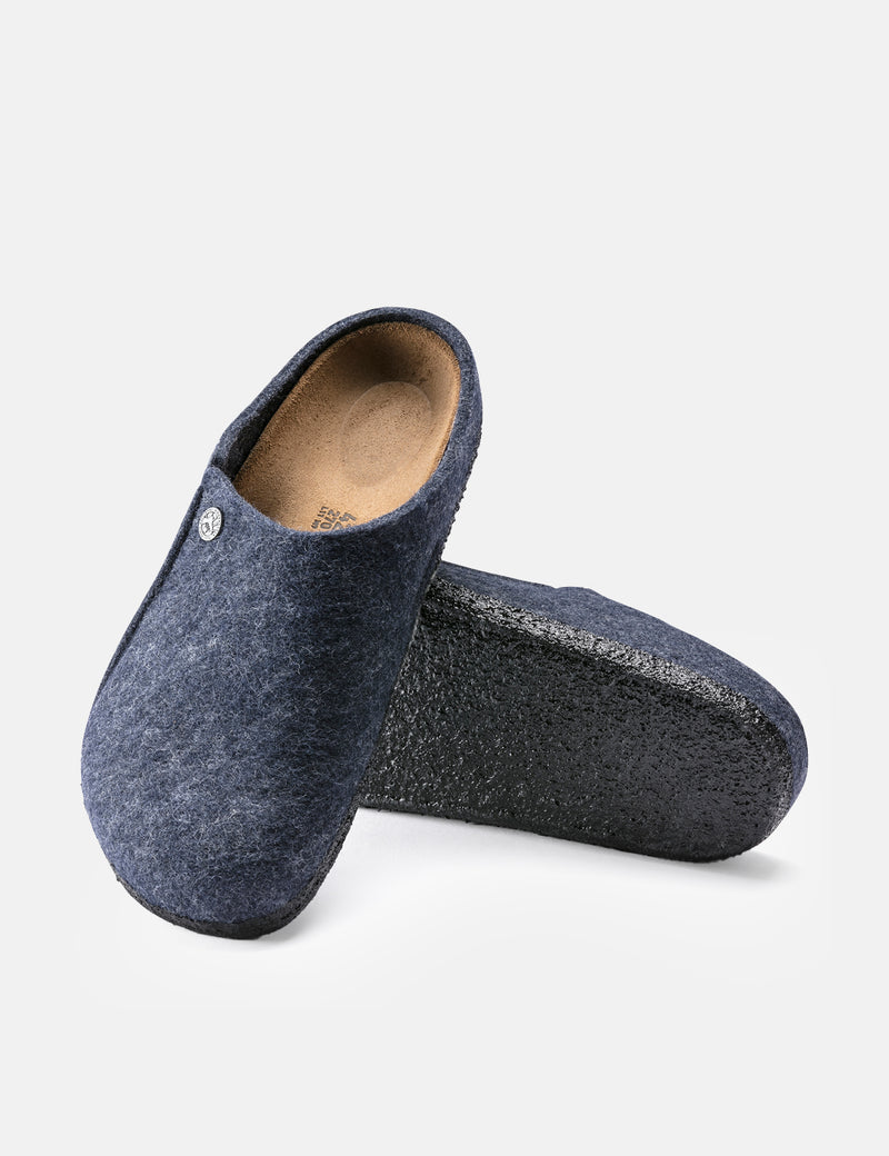 Birkenstock Zermatt Wool Felt Slippers (Narrow) - Dark Blue