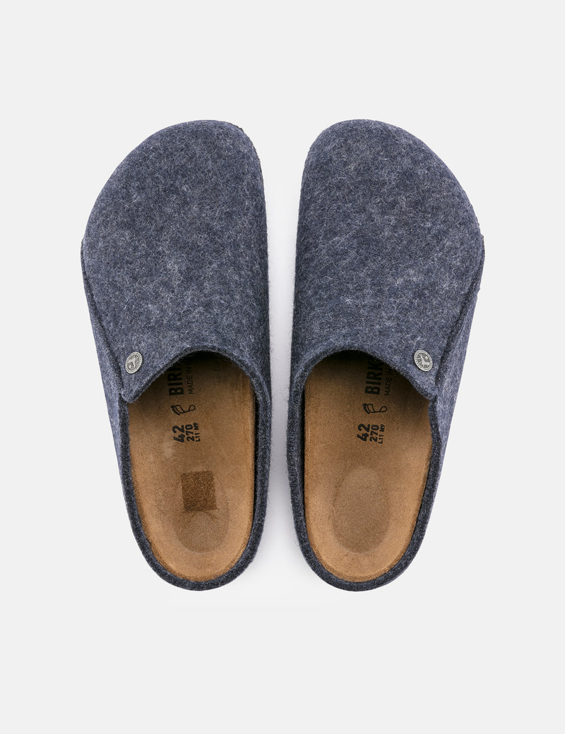 Birkenstock Zermatt Wool Felt Slippers (Narrow) - Dark Blue