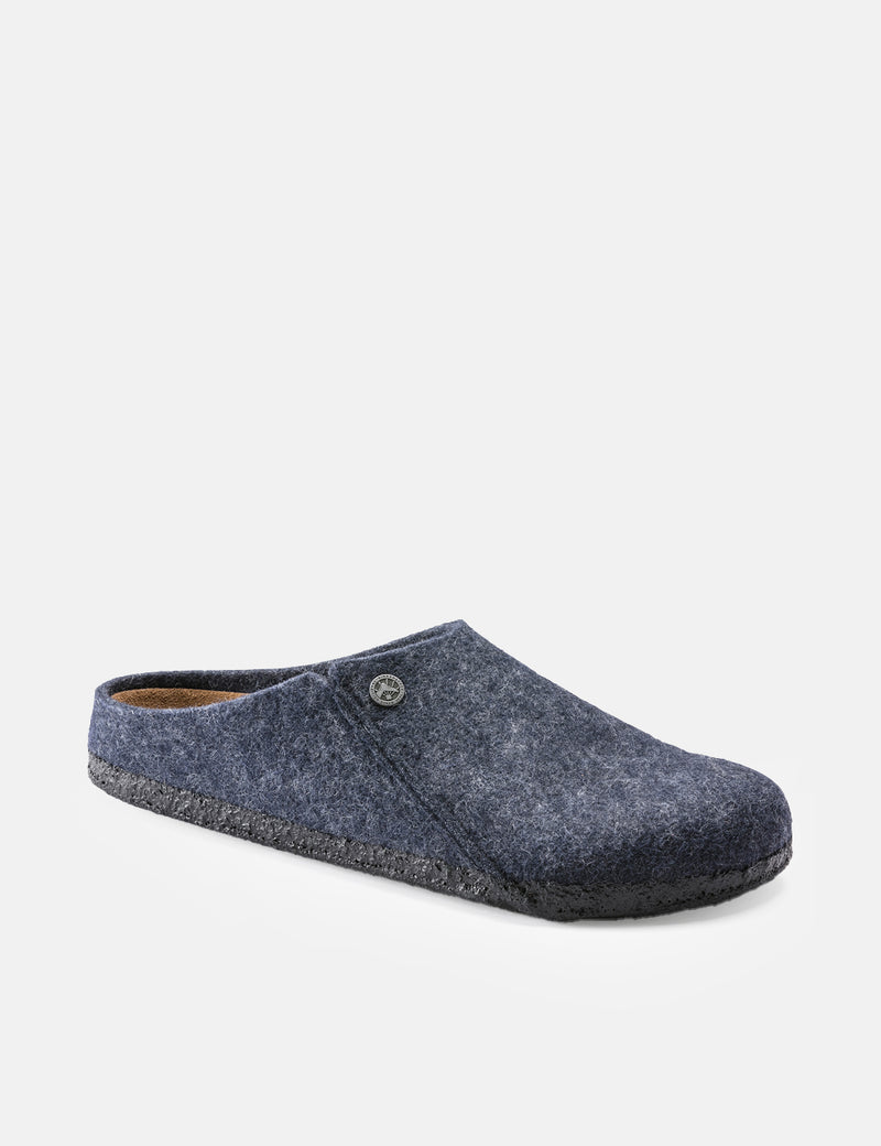 Birkenstock Zermatt Wool Felt Slippers (Narrow) - Dark Blue