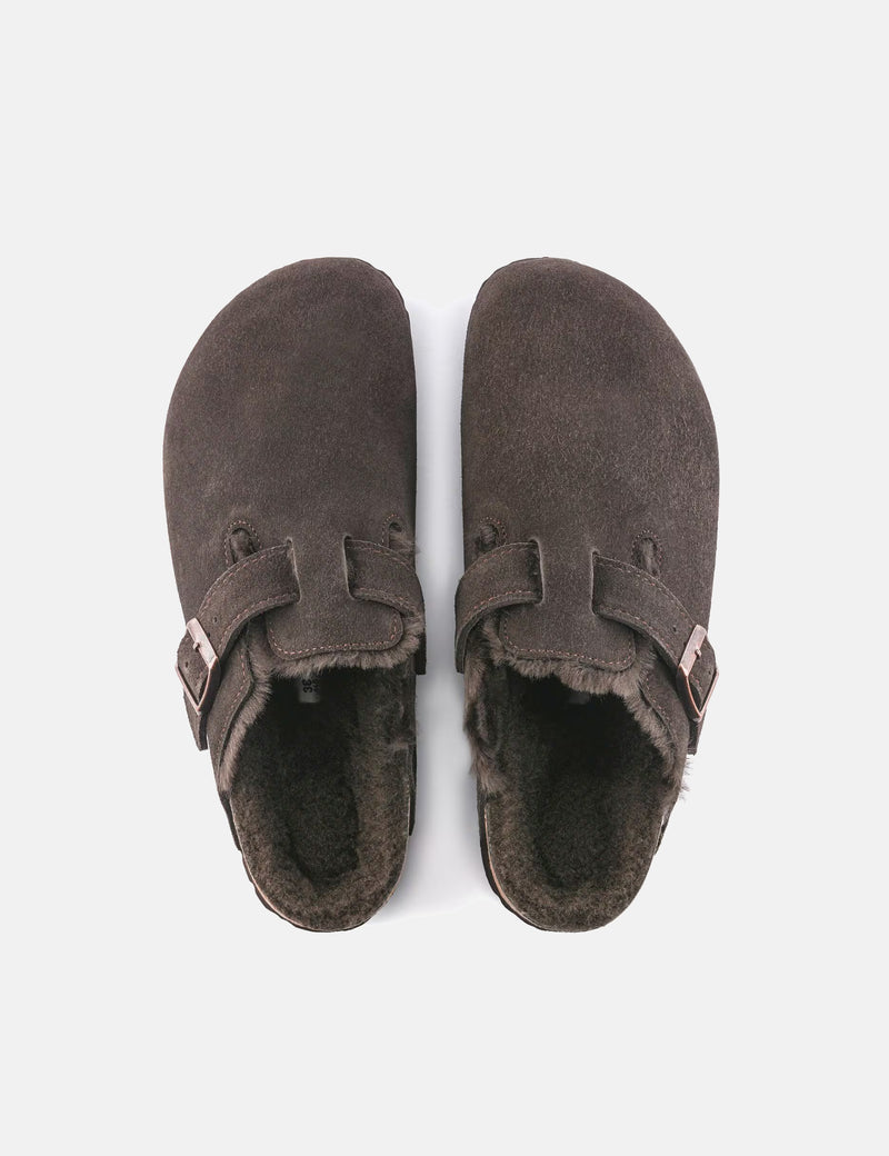 Birkenstock Boston Shearling (Regular) - Mocha Brown