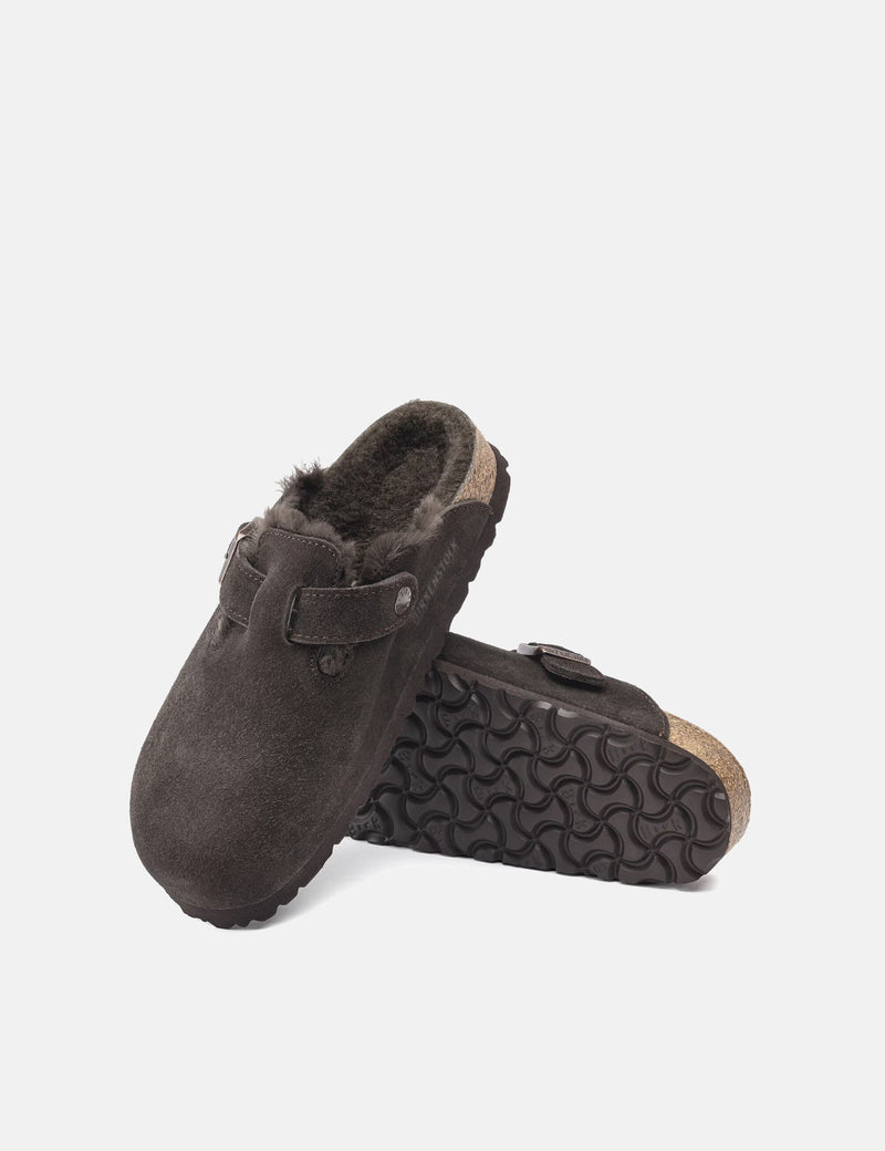 Birkenstock Boston Shearling (Regular) - Mocha Brown