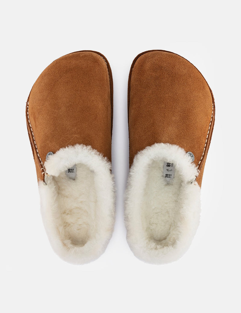 Birkenstock Womens Zermatt Premium Shearling Slippers (Narrow) - Mink