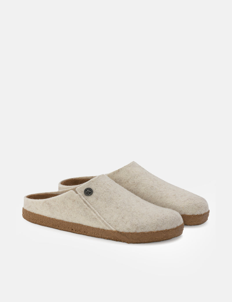 Birkenstock Womens Zermatt Wool Felt Slippers (Narrow) - Ecru