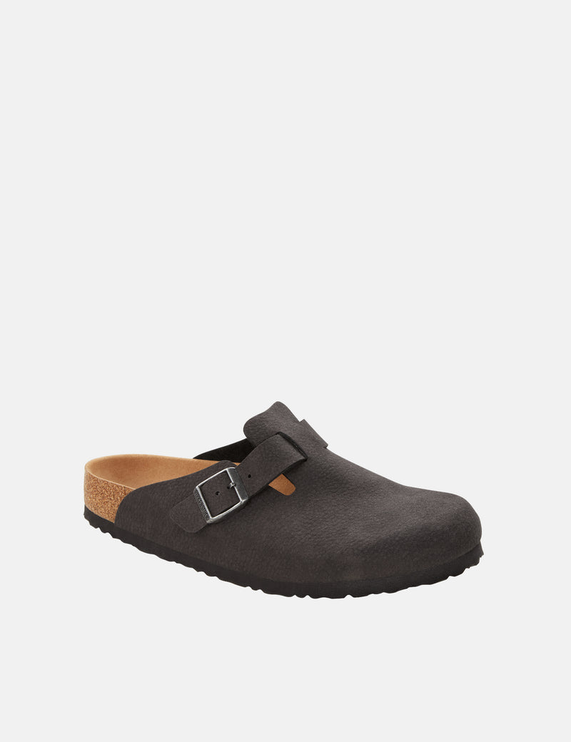 Birkenstock Boston Micro Fibre (Narrow) - Desert Dust Black